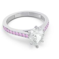 Cathedral Pave Pear Varanda Ring
