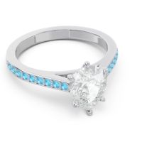 Cathedral Pave Pear Varanda Ring