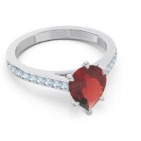 Cathedral Pave Pear Varanda Ring