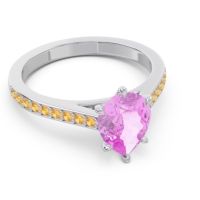 Cathedral Pave Pear Varanda Ring