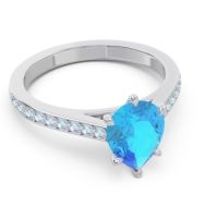 Cathedral Pave Pear Varanda Ring