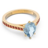 Cathedral Pave Pear Varanda Ring