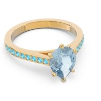 Cathedral Pave Pear Varanda Ring