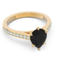 Cathedral Pave Pear Varanda Ring