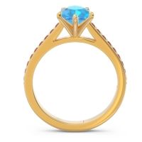 Cathedral Pave Pear Varanda Ring