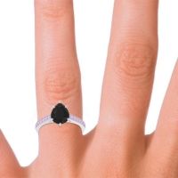 Cathedral Pave Pear Varanda Ring