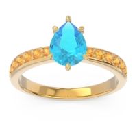 Pave Pear Dadha Ring