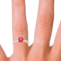 Pave Pear Dadha Ring