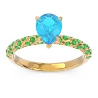 Pave Pear Maggalya Ring