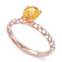 Pave Pear Maggalya Ring