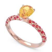 Pave Pear Maggalya Ring