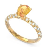 Pave Pear Maggalya Ring