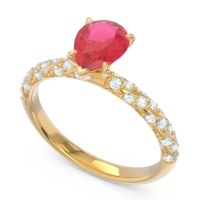 Pave Pear Maggalya Ring