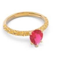 Pave Pear Maggalya Ring