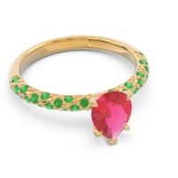 Pave Pear Maggalya Ring