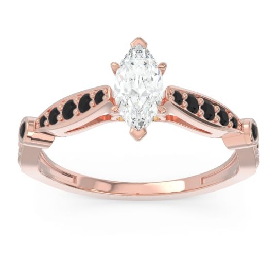 Art Deco Pave Marquise Citrostra Ring