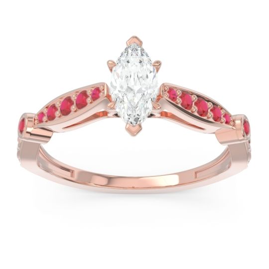 Art Deco Pave Marquise Citrostra Ring