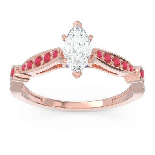 Art Deco Pave Marquise Citrostra Ring