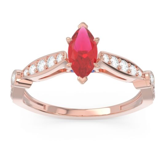 Art Deco Pave Marquise Citrostra Ring