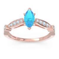 Art Deco Pave Marquise Citrostra Ring