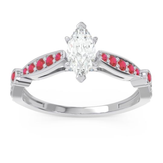 Art Deco Pave Marquise Citrostra Ring