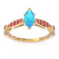 Art Deco Pave Marquise Citrostra Ring