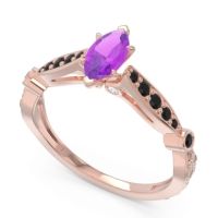 Art Deco Pave Marquise Citrostra Ring