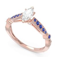 Art Deco Pave Marquise Citrostra Ring