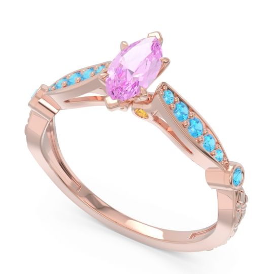 Art Deco Pave Marquise Citrostra Ring