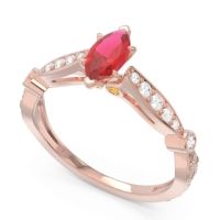 Art Deco Pave Marquise Citrostra Ring