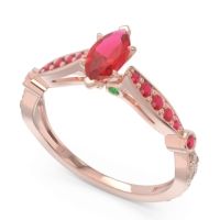 Art Deco Pave Marquise Citrostra Ring