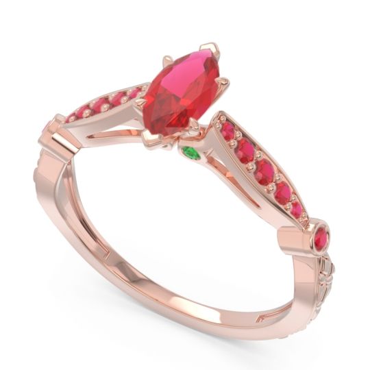 Art Deco Pave Marquise Citrostra Ring