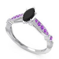 Art Deco Pave Marquise Citrostra Ring
