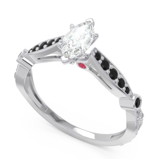 Art Deco Pave Marquise Citrostra Ring