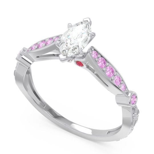 Art Deco Pave Marquise Citrostra Ring
