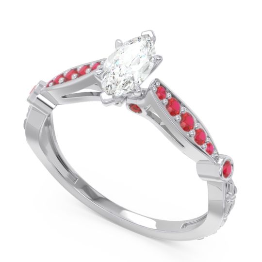 Art Deco Pave Marquise Citrostra Ring