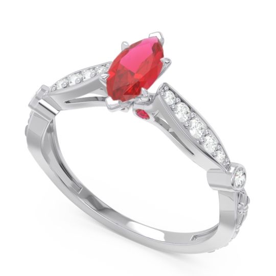 Art Deco Pave Marquise Citrostra Ring