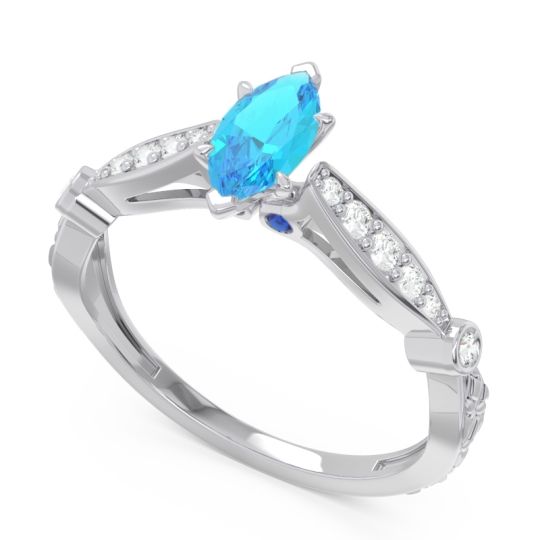 Art Deco Pave Marquise Citrostra Ring