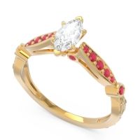 Art Deco Pave Marquise Citrostra Ring