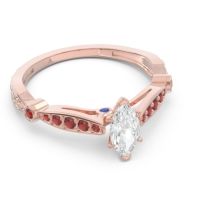Art Deco Pave Marquise Citrostra Ring
