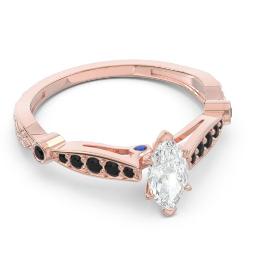 Art Deco Pave Marquise Citrostra Ring