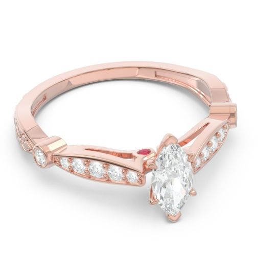 Art Deco Pave Marquise Citrostra Ring