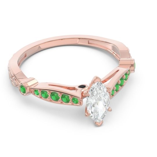 Art Deco Pave Marquise Citrostra Ring