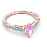 Art Deco Pave Marquise Citrostra Ring