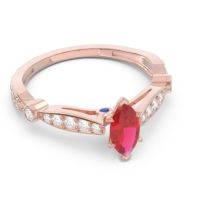 Art Deco Pave Marquise Citrostra Ring