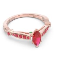 Art Deco Pave Marquise Citrostra Ring
