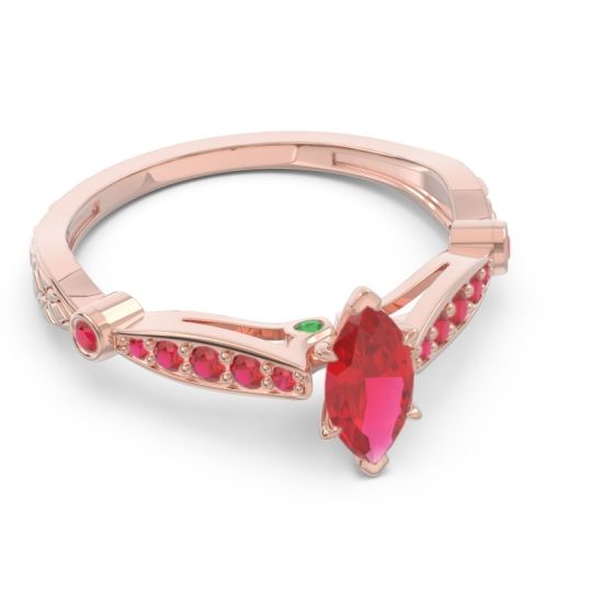 Art Deco Pave Marquise Citrostra Ring