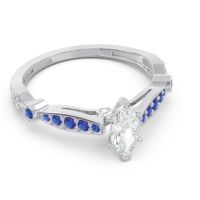 Art Deco Pave Marquise Citrostra Ring