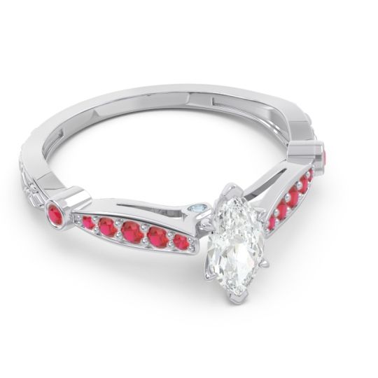 Art Deco Pave Marquise Citrostra Ring
