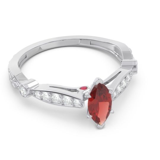 Art Deco Pave Marquise Citrostra Ring